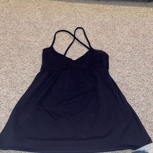 Susana Monaco black cross back tank top